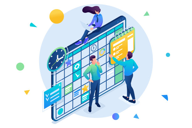 团队工作的业务三维等距图片下载