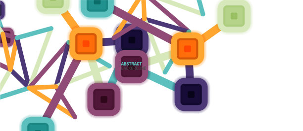 抽象的正方形网点连接方式图片下载