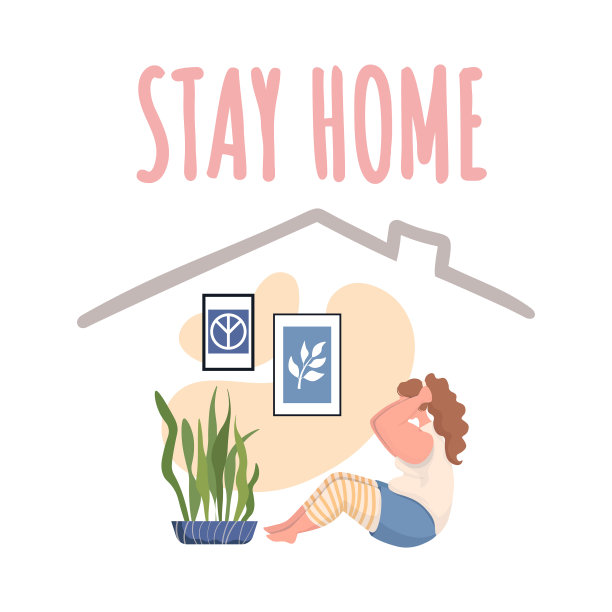 居家旗帜设计妇女练习运动图片下载