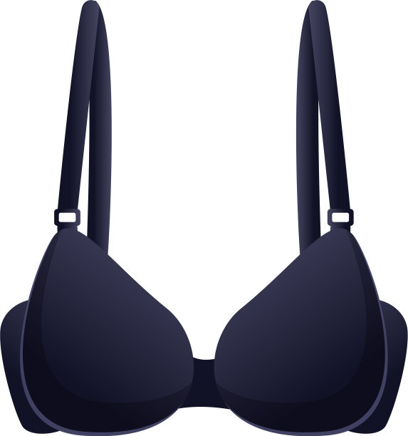 黑色胸罩图标卡通风格图片下载