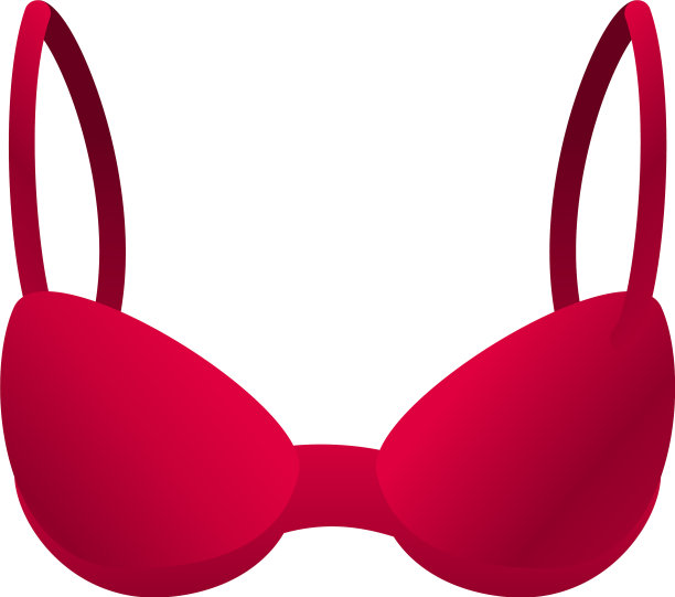 红色性感胸罩图标卡通风格图片下载