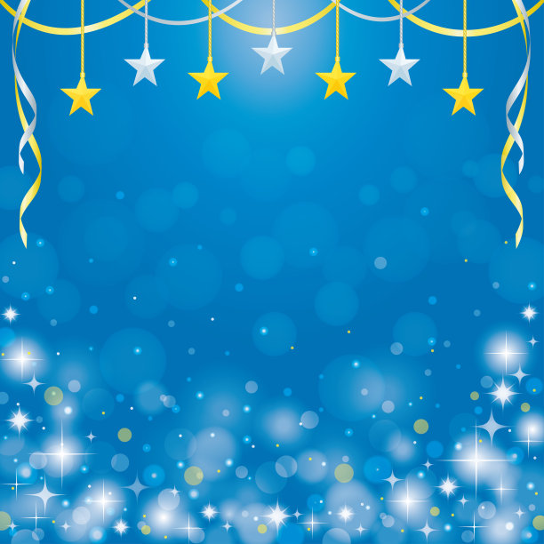 装饰和闪闪发光的背景插图/浅蓝色/正方形图片下载