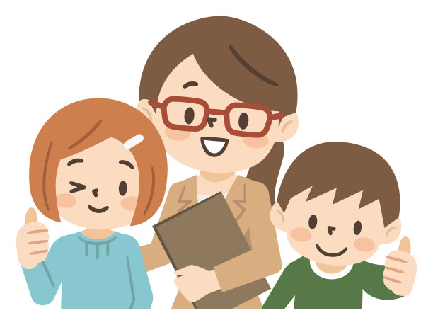 插图设置补习班教师和儿童图片下载