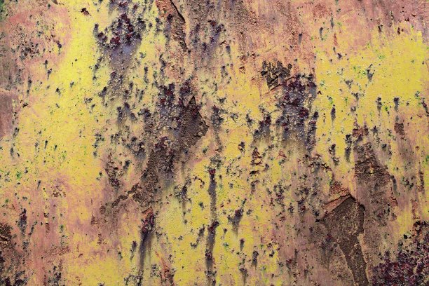 详细的近距离观察老化的混凝土墙裂缝和许多结构图片下载