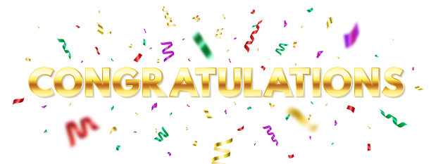 恭喜长横幅金色文字和图片下载