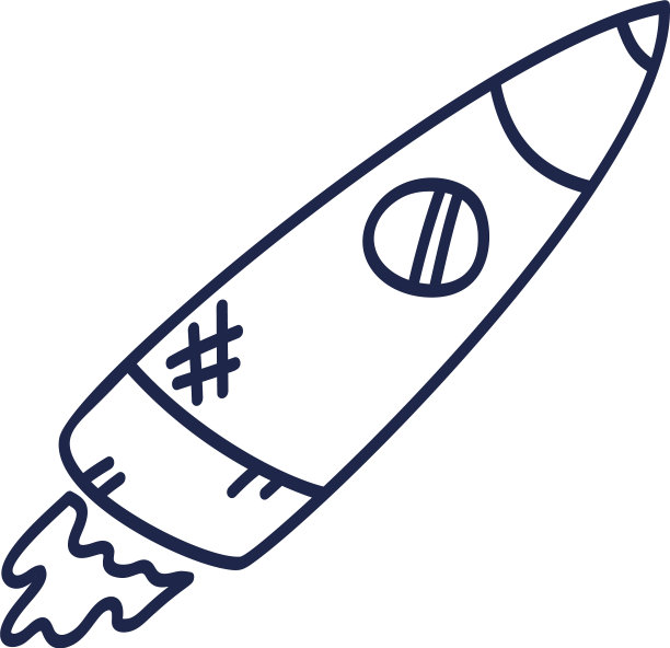 卡通火箭手画可爱空间的轮廓图片下载