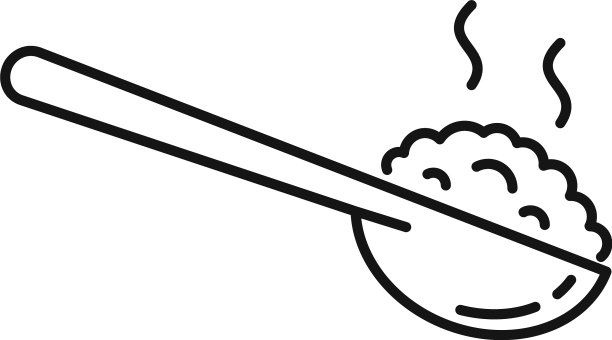 勺子美食图标轮廓风格图片下载