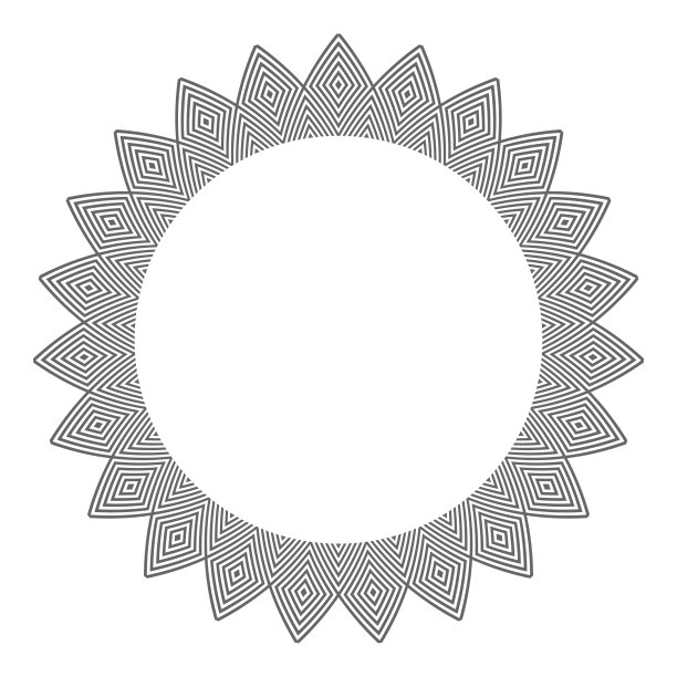 圆形设计元素为框架。抽象的花纹。图片下载