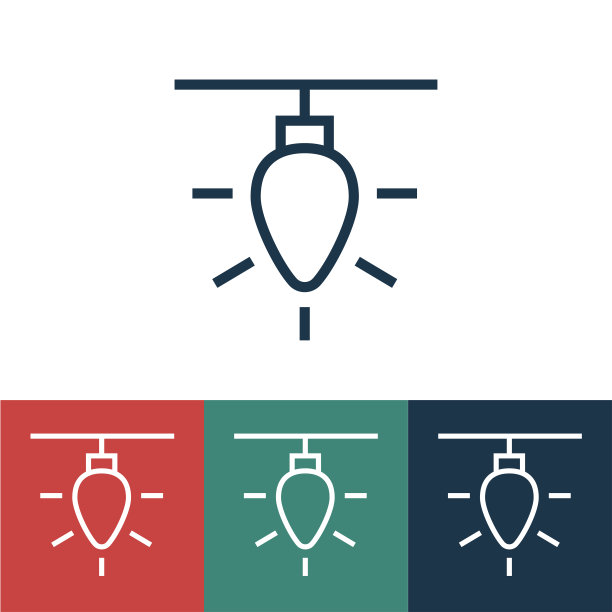 带花环的线性矢量图标图片下载