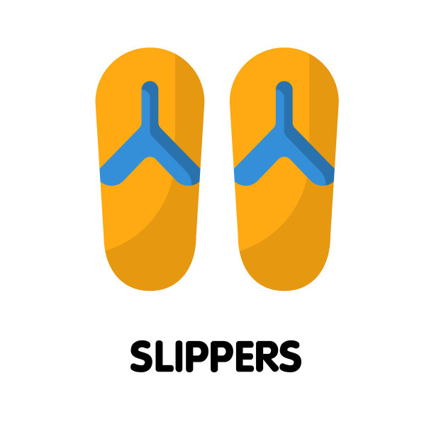 拖鞋平面图标设计图片下载