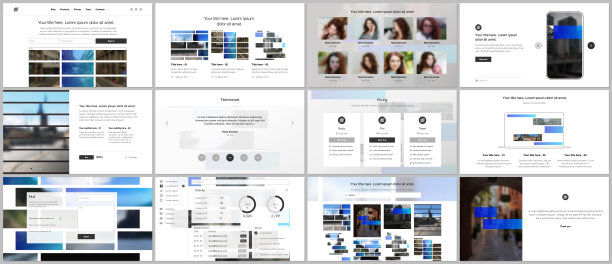 矢量模板的网站设计，演示文稿，投资组合。演示幻灯片、传单、传单、小册子封面的模板。任何目的的企业商业身份风格。业务模板。图片下载
