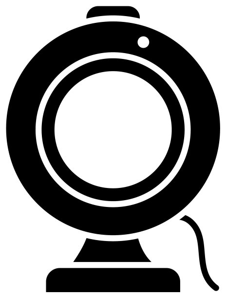 Web摄像头图标剪影风格图片下载
