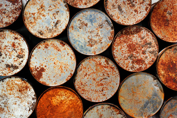 旧生锈的金属罐作为背景图片下载