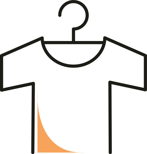 t恤带有衣架线条风格的图标设计图片下载