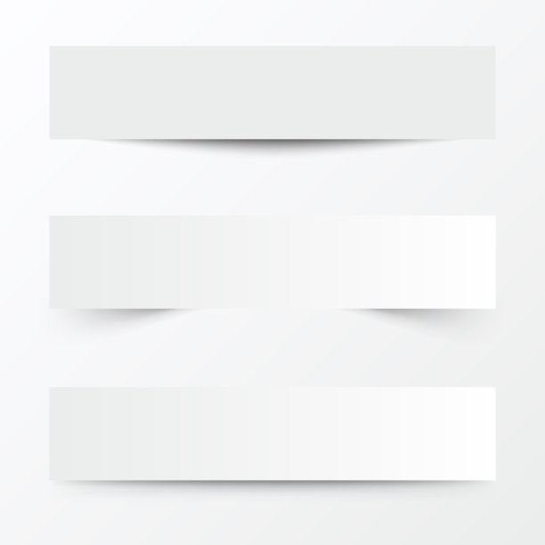 三个水平的网页横幅模型图片下载