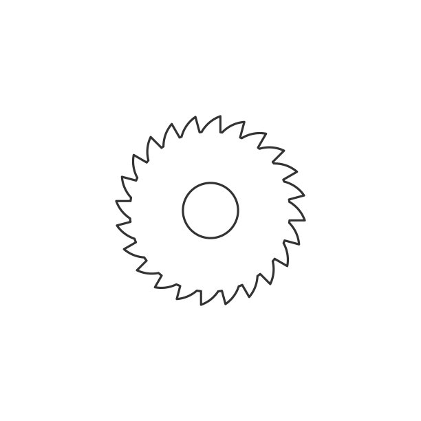 锯木厂线图标。图片下载