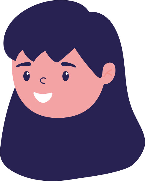 孤立女性头像卡通设计图片下载