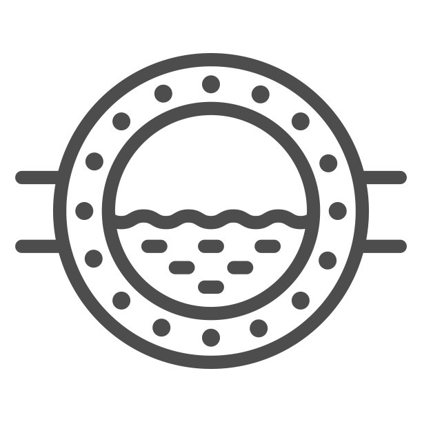 舷窗线图标，海上巡航概念，船窗口与波浪标志上的白色背景，船舶舷窗图标轮廓风格的移动概念和网页设计。矢量图形。图片下载