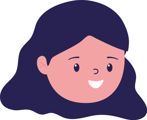 孤立女性头像卡通设计图片下载