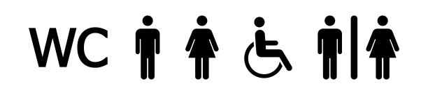 卫生间标志套、卫生间矢量图标套、男女卫生间标志、图标，sanitÃ¤r图片下载