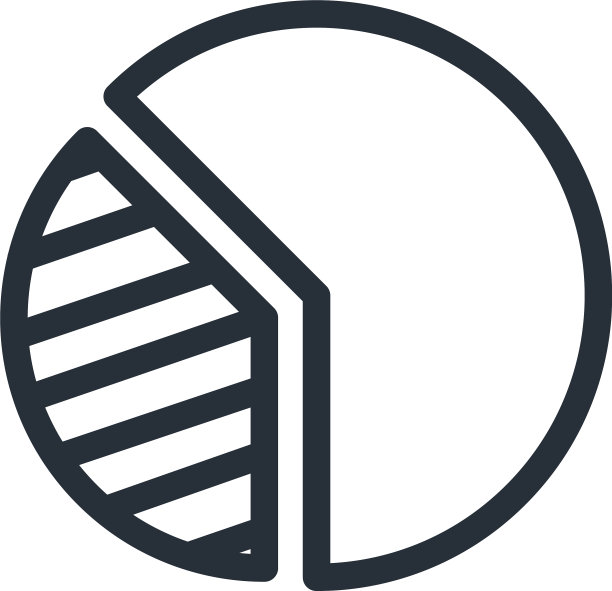 信息图饼图线条样式图标图片下载