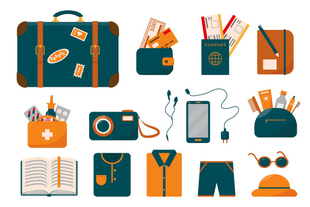 旅行打包大旅行套装图片下载