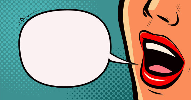 美丽的女孩说复古漫画流行艺术图片下载