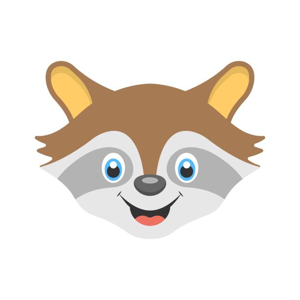 平面设计风格的狐头插图。狐狸图标为标志或吉祥物设计。图片下载