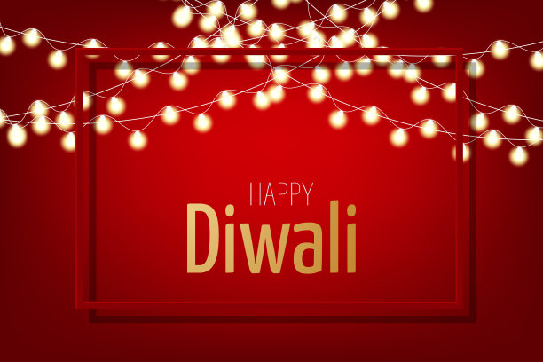 排灯节的灯。印度传统节日。横幅背景设计。矢量插图。图片下载