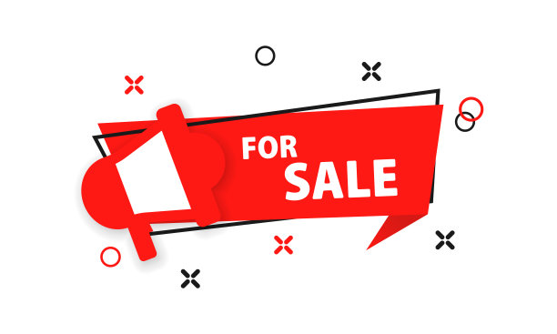 出售的旗帜。折扣。向量EPS 10。在白色背景上隔离图片下载