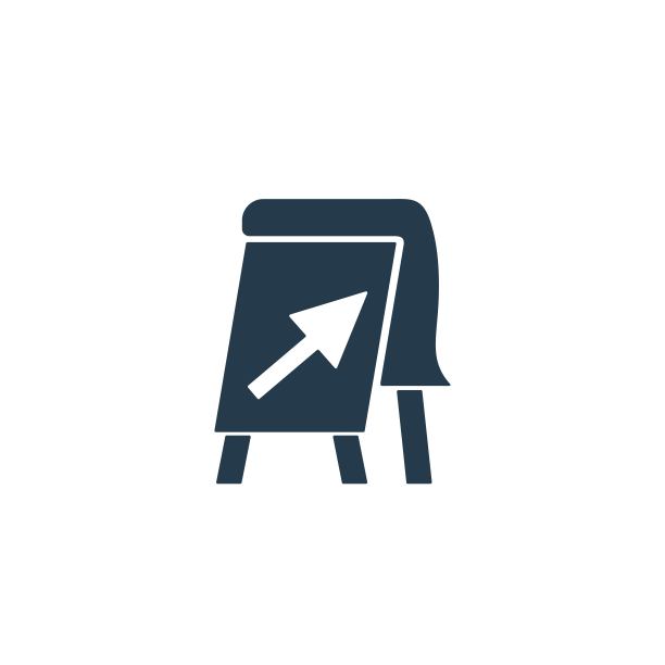 画架图标插图孤立的白色背景。艺术委员会的迹象。图片下载