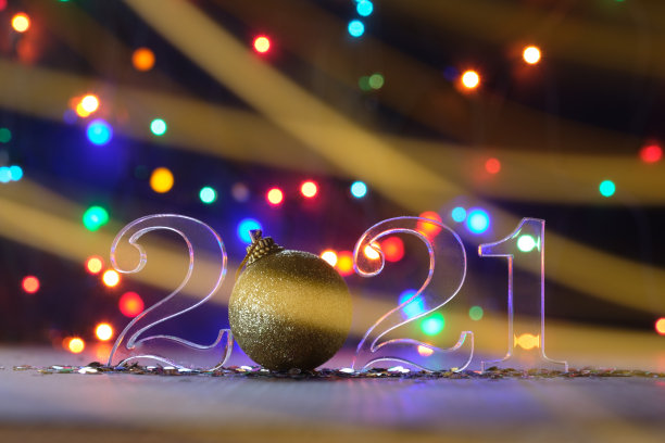 亚克力玻璃号码圣诞装饰2021新年快乐图片下载