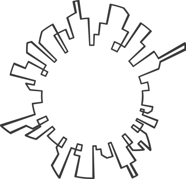 房地产现代城市建筑线条模板图片下载