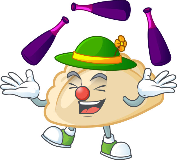 聪明的pierogi卡通人物玩杂耍图片下载