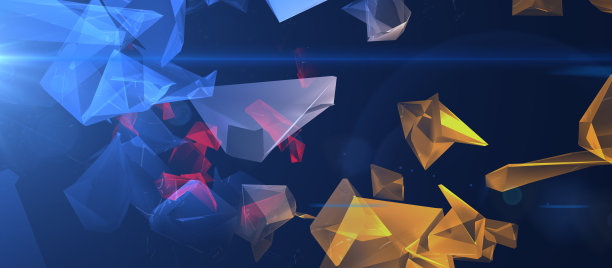 抽象技术色彩背景的几何形状。三维渲染图片下载