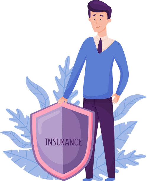 微笑的男人站在盾牌旁边图片下载