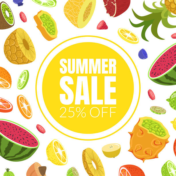 夏季特价横幅模板配新鲜美味图片下载