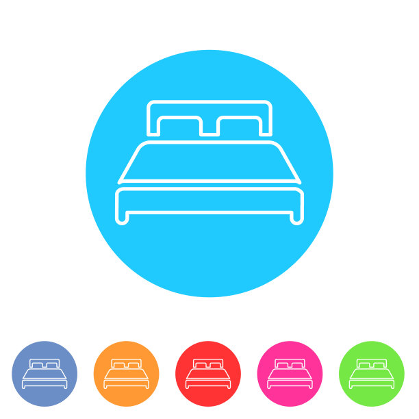 双人床图标，单人床图标，网页标志，标志，标志图片下载