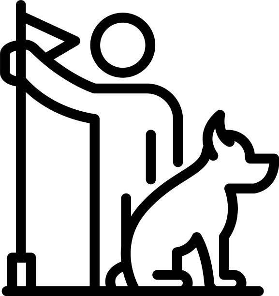 开始狗训练图标轮廓风格图片下载