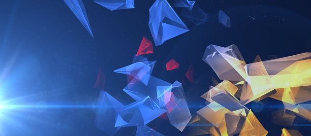 抽象技术色彩背景的几何形状。三维渲染图片下载