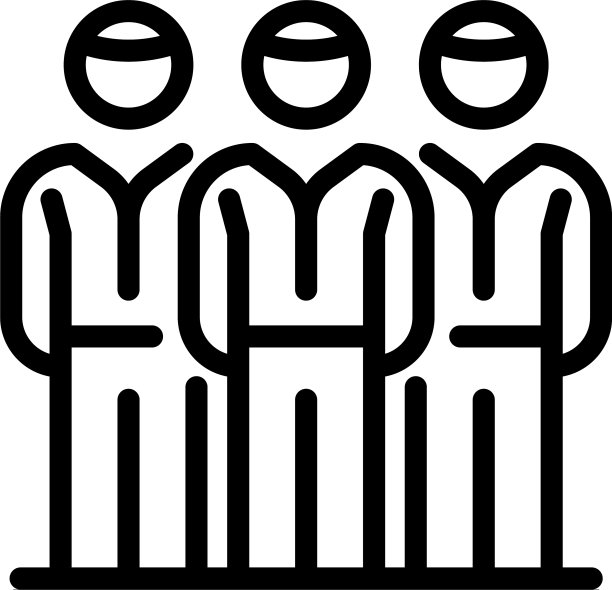 个人保护组图标轮廓风格图片下载