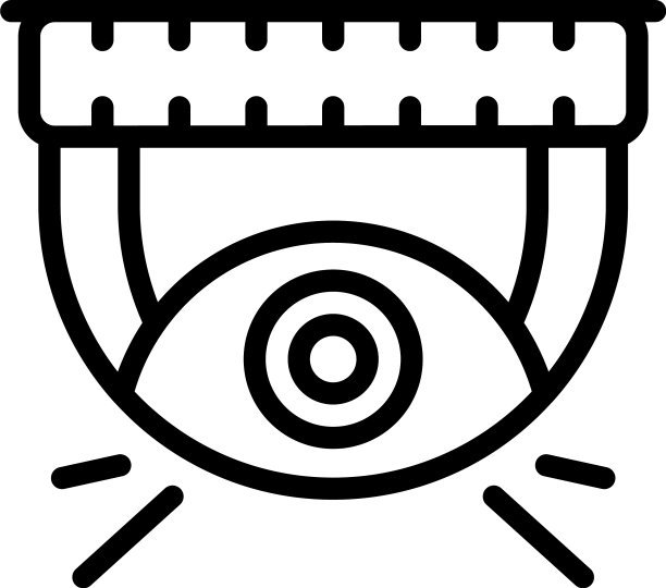 安全室内摄像头图标轮廓风格图片下载