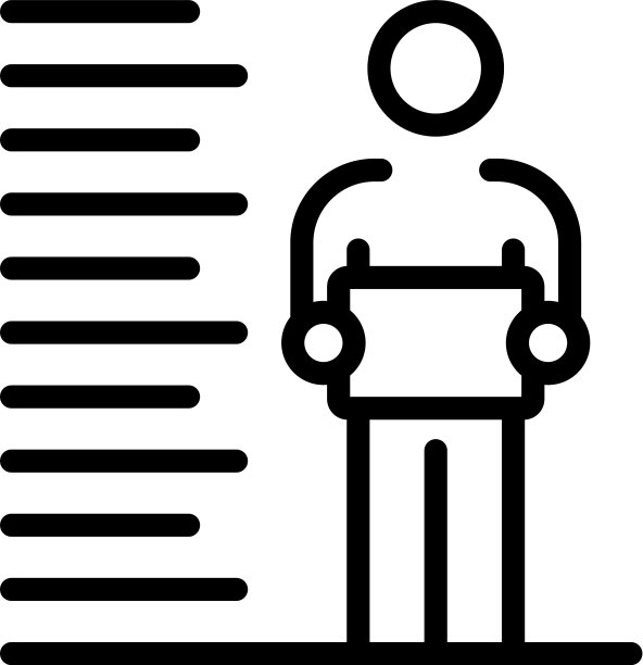 监狱罪犯照片测量图标轮廓图片下载