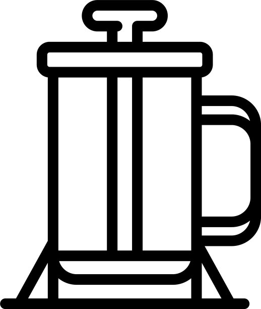 咖啡玻璃按图标轮廓风格图片下载