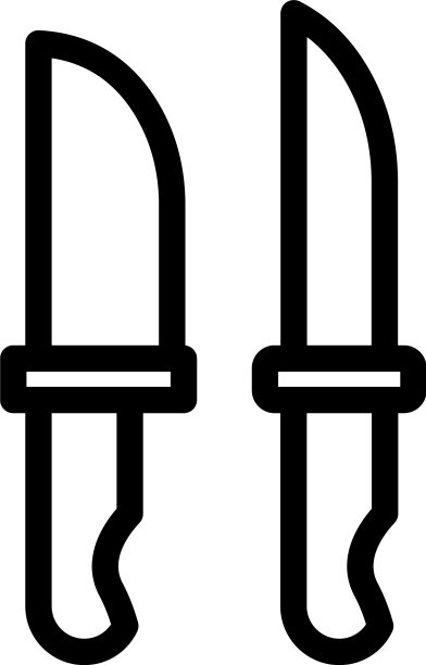 家肉刀图标轮廓风格图片下载