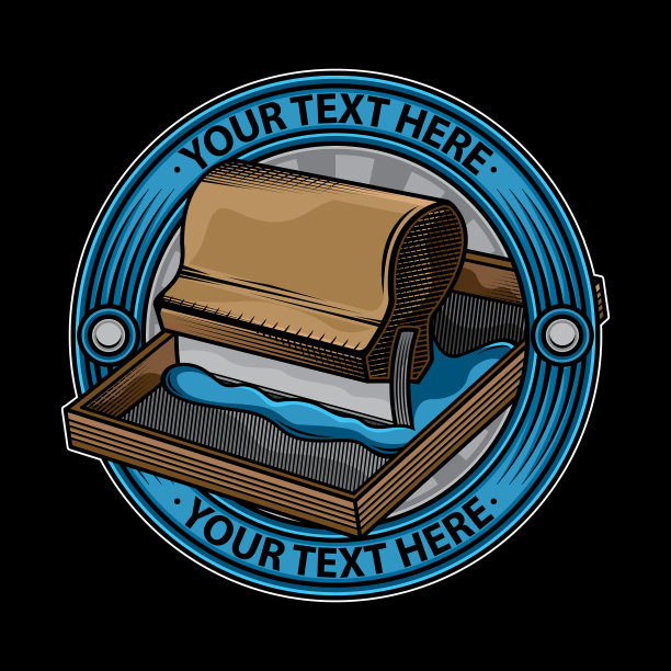 简单的丝网印刷标志图片下载