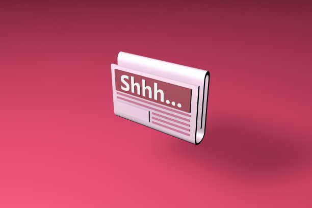 报纸概念与谣言和个人细节。假新闻，一份名声不好的报纸。三维渲染图片下载