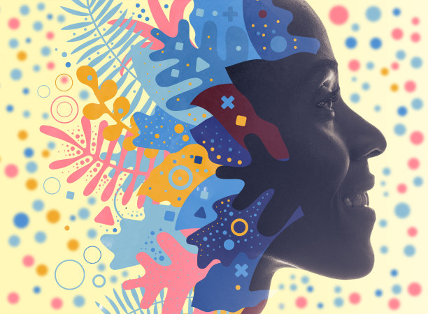 肖像与数字图形相结合图片下载