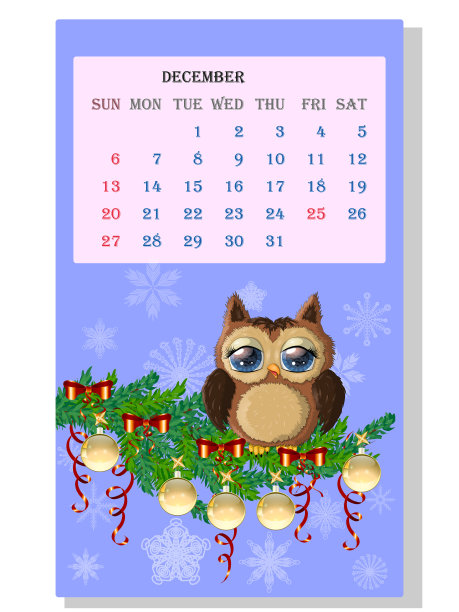 日历2021可爱的日历与有趣的卡通图片下载