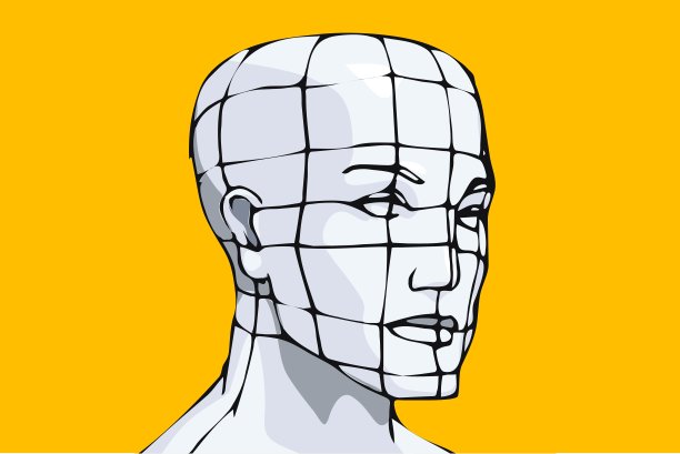 男性虚拟头部机器人设计图片下载